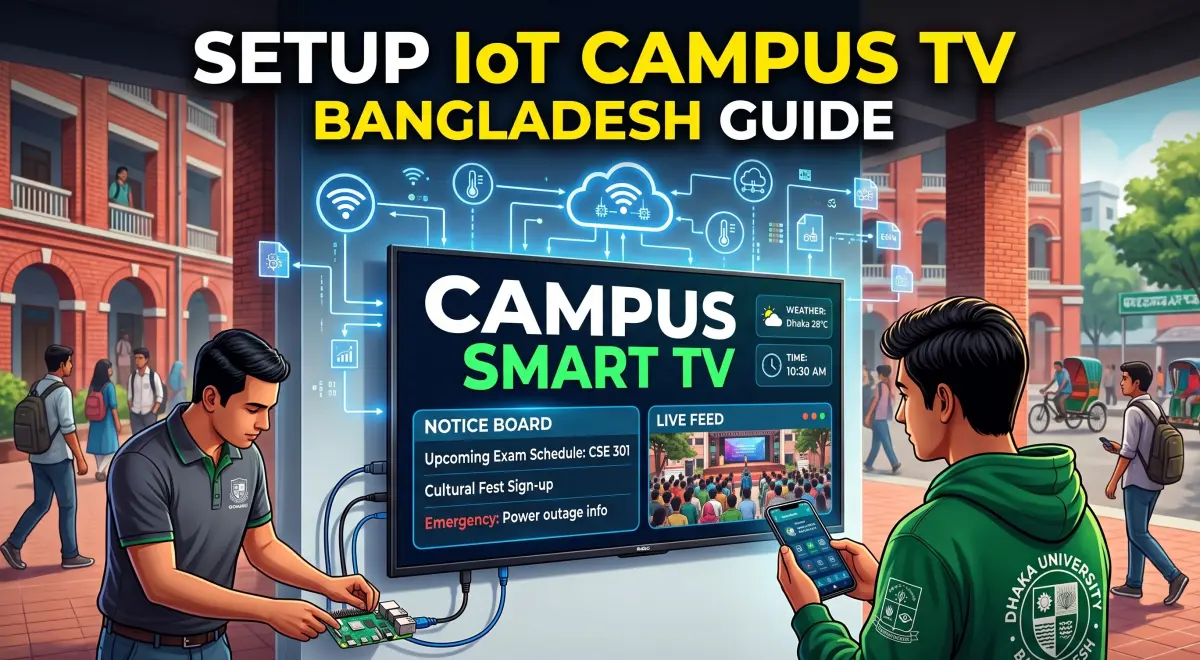 How to Set Up an IoT-Based Campus TV (Smart Notice Board) in Bangladesh